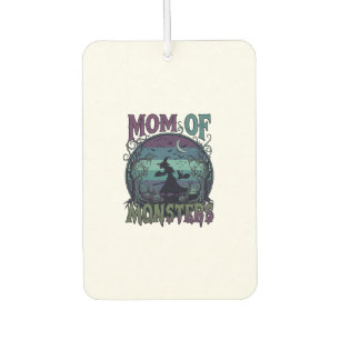 Mom Monsters Halloween Witch Moon Pumpkins Graveya Air Freshener