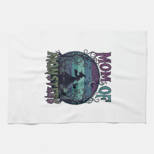 Mom Monsters Halloween Witch Moon Pumpkins Graveya Kitchen Towel