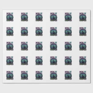 Mom Monsters Halloween Witch Moon Pumpkins Graveya Wrapping Paper