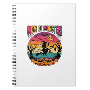 Mom Monsters Halloween Witch Pumpkins Bats_1 Notebook