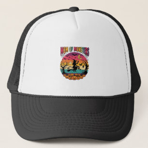 Mom Monsters Halloween Witch Pumpkins Bats_1 Trucker Hat