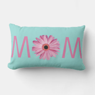 "MOM" Mother Cute Unique Two Tone Outdoor Pillow