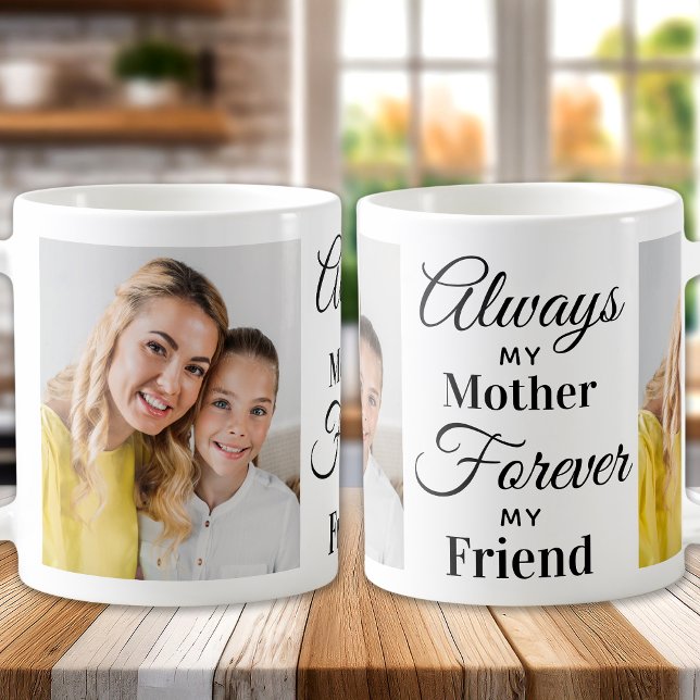 Mom Mother Daughter Quote Personalized 3 Photo Coffee Mug (Creator Uploaded)