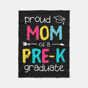 Mom Mother Prek Preschool Family Matching Graduati Fleece Blanket