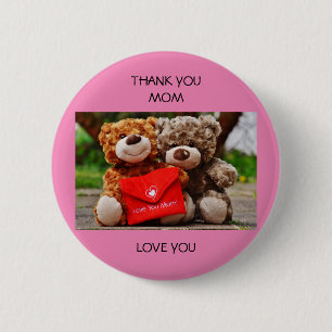 mom mother thank you 2 inch round button
