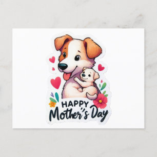 Mom Mothers Day Animal dog Holiday Postcard