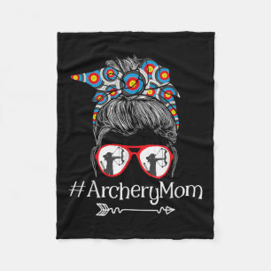 Mom - Mothers Day Bowhunter Archer Bowman Bows Fleece Blanket