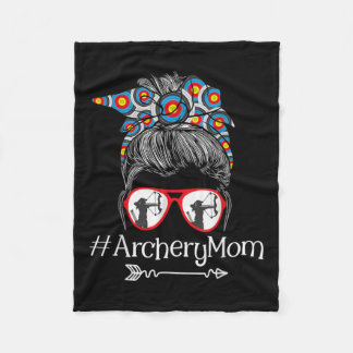Mom - Mothers Day Bowhunter Archer Bowman Bows  Fleece Blanket