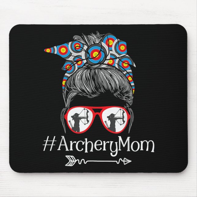 Mom - Mothers Day Bowhunter Archer Bowman Bows  Mouse Pad (Front)