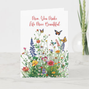 Mom Mothers Day Love In Bloom Wildflowers Card