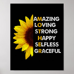 Mom Mother's Day Mom Amazing Loving Strong Best Mo Poster