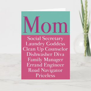 Mom - Mother's Day or Birthday Card
