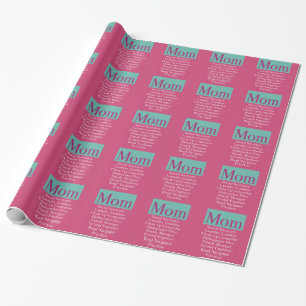 Mom - Mother's Day or Birthday Gift Wrapping Paper