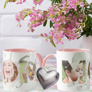 MOM Mother's Day Watercolor Wildflowers Photo Mug