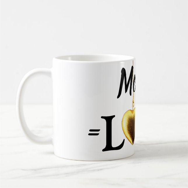 Mom mugs modern mom love golden heart coffee mug (Left)