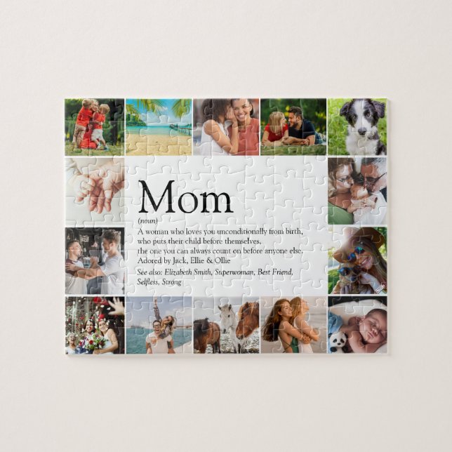Mom, Mum, Mother Definition 14 Photo Jigsaw Puzzle (Horizontal)