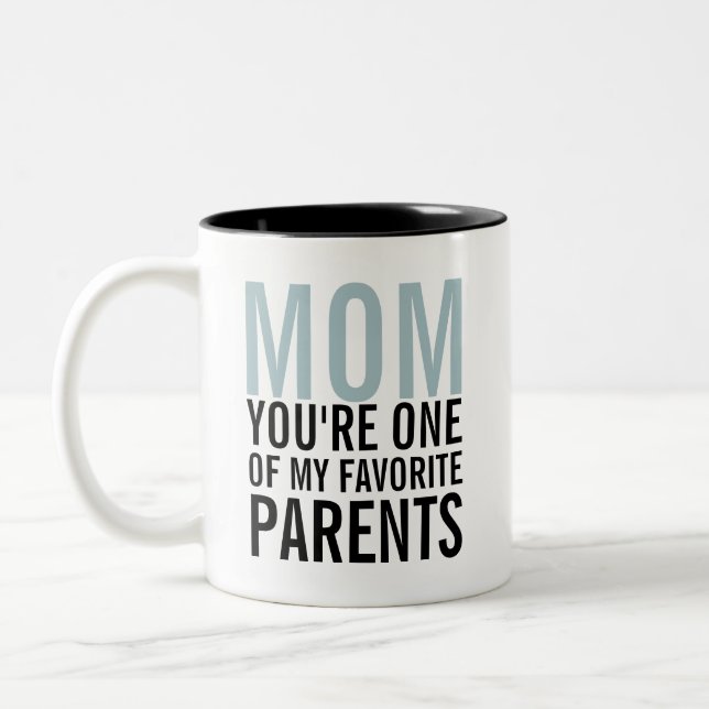Mom My Favourite Parent Mother's Day Coffee Mug (Left)