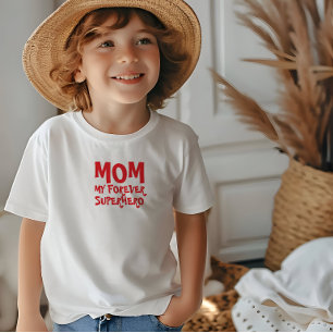 Mom My Forever Superhero black Baby T-Shirt