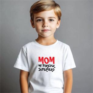 Mom My Forever Superhero red black Baby T-Shirt