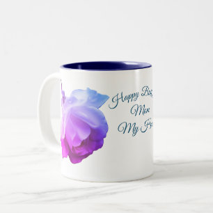 Mom My Hero Birthday White Rose  Two-Tone Coffee Mug