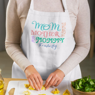Mom Names Personalized Apron
