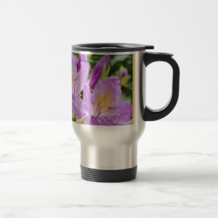 Mom Needs More Coffee Quick! Purple Rhododendrons Travel Mug