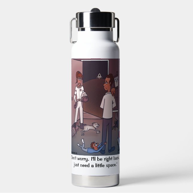 Mom Needs Space  Water Bottle (Front)