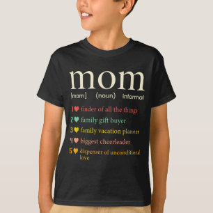 Mom Noun Definition Funny Mama Mothers Day T-Shirt