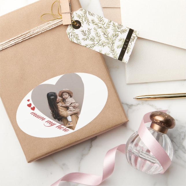 mom number 1 for me oval sticker (Gifting)