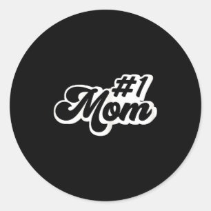 Mom number one mother's day classic round sticker