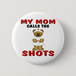 MOM NURSE 2 INCH ROUND BUTTON