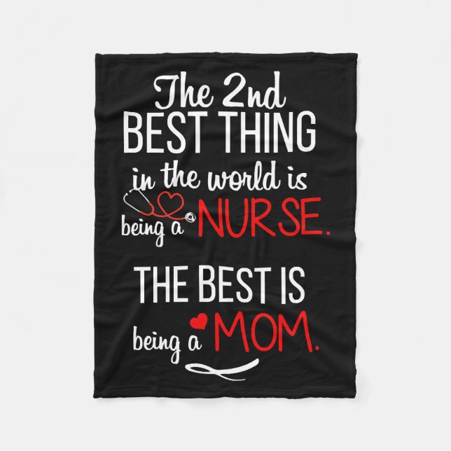 Mom Nurse Fleece Blanket (Front)