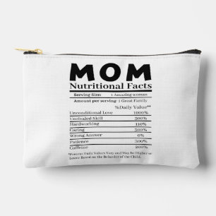 Mom Nutritional Facts Accessory Pouch