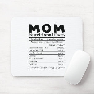 Mom Nutritional Facts Mouse Pad