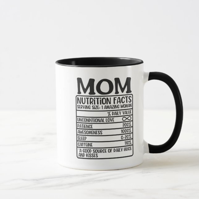 Mom Nutritional Label Mug (Right)