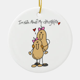 Mom - Nuts About My Daughter T-shirts and Gifts Ceramic Ornament