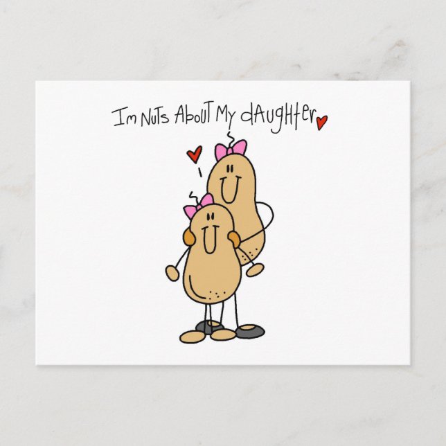 Mom - Nuts About My Daughter T-shirts and Gifts Postcard (Front)