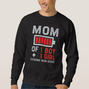 Mom Of 1 Boy  From Daughter Or Son Mother Day  1 Sweatshirt