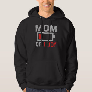Mom Of 1 Boys Low Battery For Mother's Day Hoodie