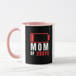 Mom Of 2 Boys Funny Mother’s Day Mug