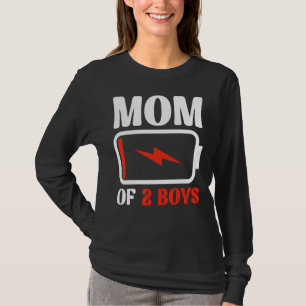 Mom Of 2 Boys Mother's Day Wife From Son Husband T-Shirt