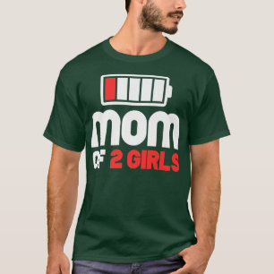 Mom of 2 Girls Funny Mother's Day Premium T-Shirt