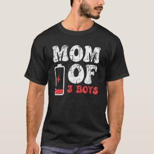 Mom Of 3 Boys Mother's Day T-Shirt