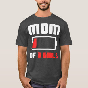 Mom of 3 Girls Funny Mother's Day Premium T-Shirt