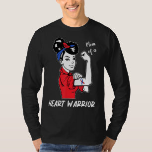 Mom Of A Heart Warrior Chd Awareness Congenital Di T-Shirt