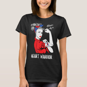 Mom Of A Heart Warrior CHD Awareness Congenital Di T-Shirt