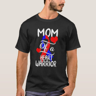 Mom of A Heart Warrior Congenital Heart Defect Rib T-Shirt