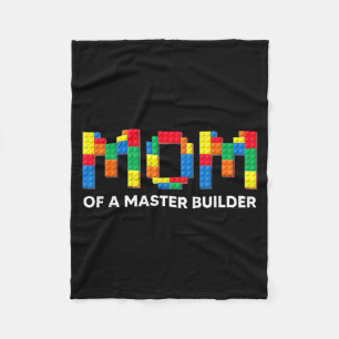 Mom of a master builder toy brick mother's day  fleece blanket