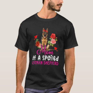 Mom Of A Spoiled German Shepherd Cute Dog Bow Tie  T-Shirt