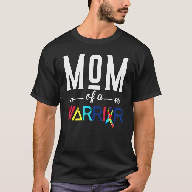 Mom Of A Warrior Autism Awareness Month Women S Mo T-Shirt (Front)